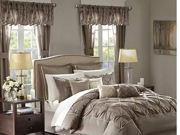 Use Luxe Bedding in Decorate a Long Rectangular Bedroom