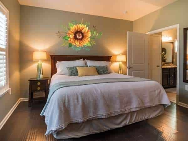 Add Table lamp in sunflower bedroom