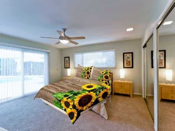 Ceiling Fan in Sunflower Bedroom