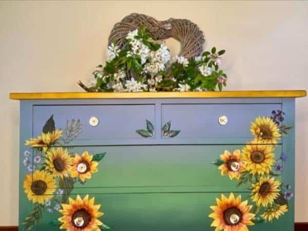 Dresser Storage Tower Sunflower