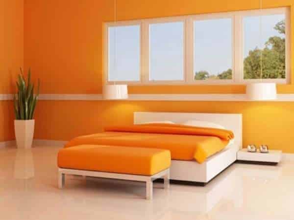 Orange Bedroom Bed