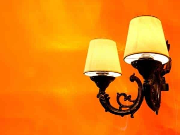 Orange Bedroom wall Light