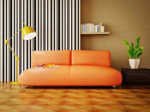 Sofa in Orange Bedroom