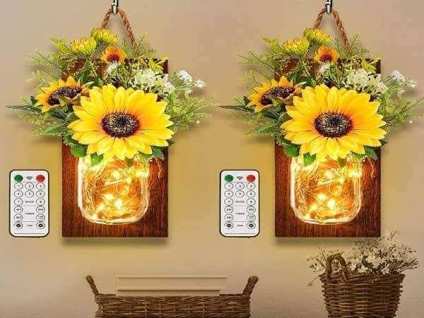 Sunflower bedroom wall Light