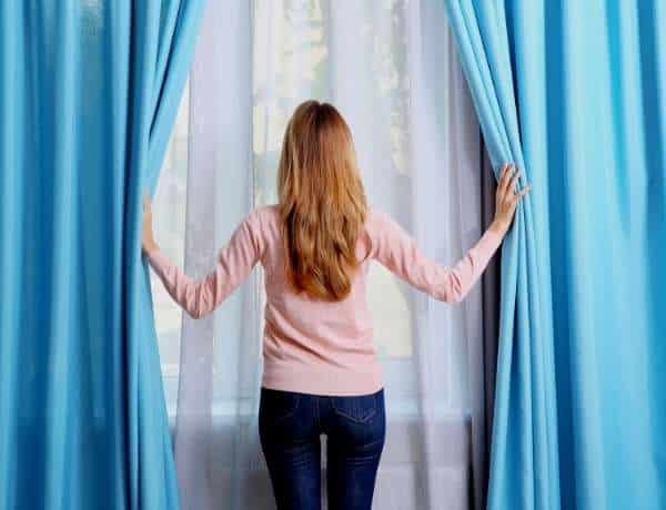 Teal Bedroom Attractive Curtain