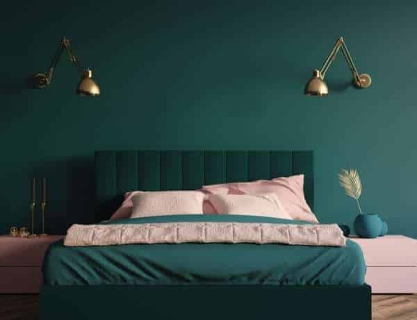 Teal Bedroom Use Bright Colors on The Walls