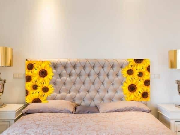Use Headboard in Sunflower Bedroom