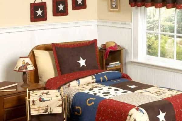 Distressed or Reclaimed Wood Nightstands And Dressers  in Western Themed Bedroom