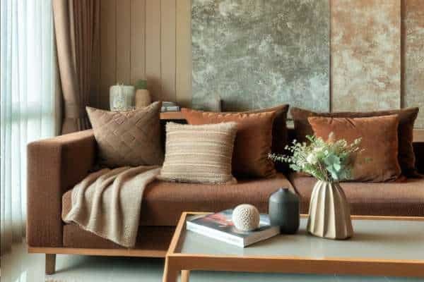 Creating a Focal Point Around the Brown Sofa