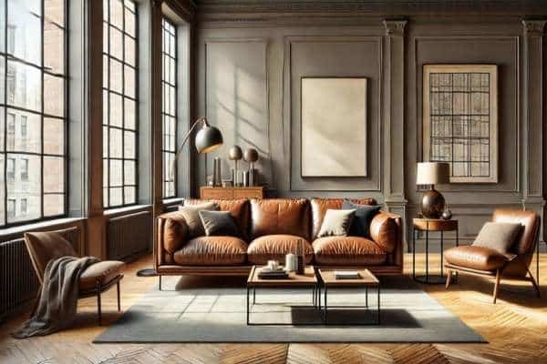 Balancing Modern and Traditional Styles with Brown Couches