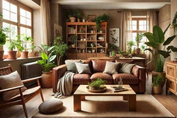 Incorporating Natural Elements in Your Living Room Design For Brown couches