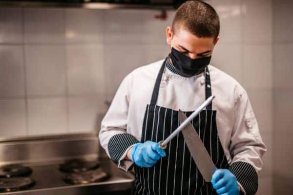Regular Honing (Sharpening knives with a steel)