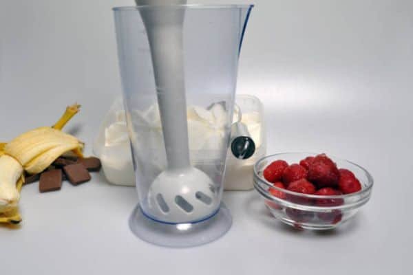 Add Frozen Fruit to Make Ice Cream with Ninja Blender